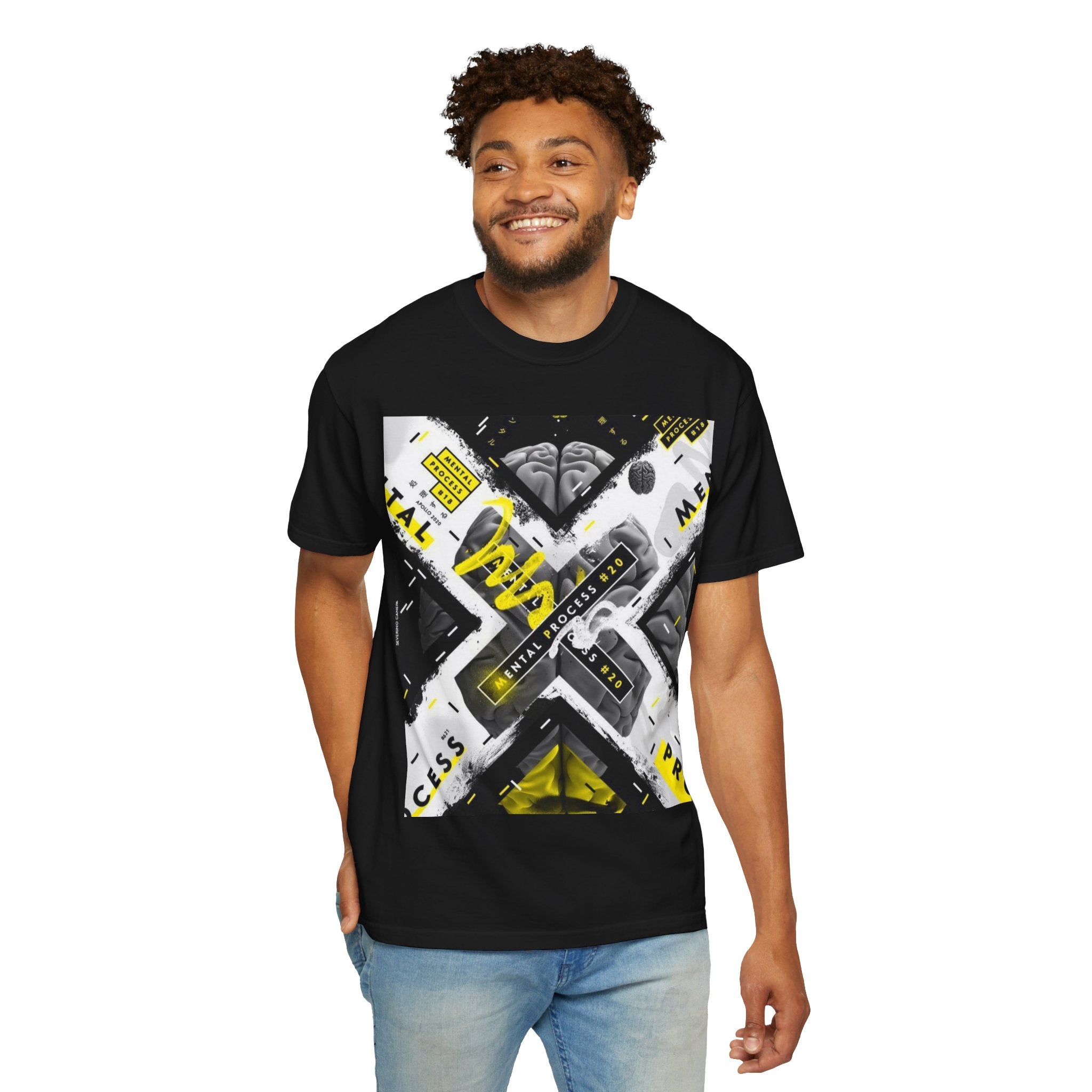 Abstract X Brain Graphic T‑Shirt — Artistic Neural Design Tee